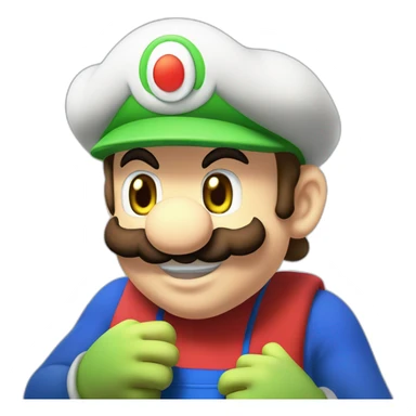 Mario luigi in love toad sticker