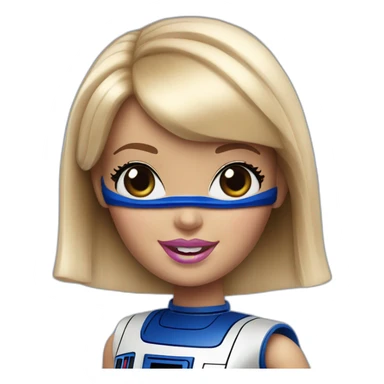 barbie r2d2 sticker