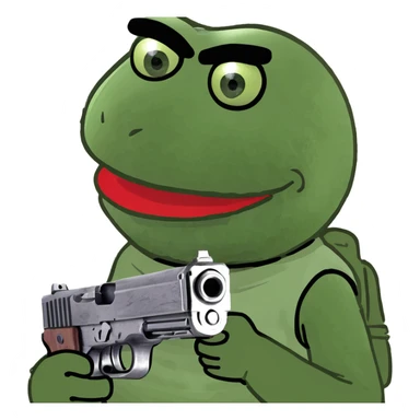 Elmo with a gun  sticker