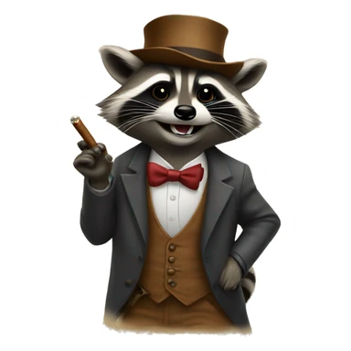 Raccoon with cigar  sticker