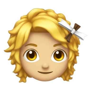 Zenitsu with a bow sticker