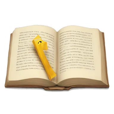 Book with bookmark  sticker