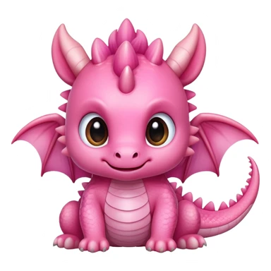 cutie pink baby dragon sticker