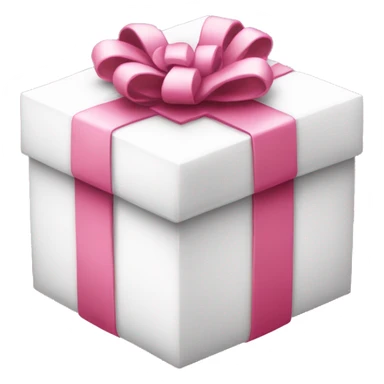 Pink and white Christmas present  sticker