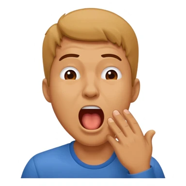 man Yawning without Hand sticker