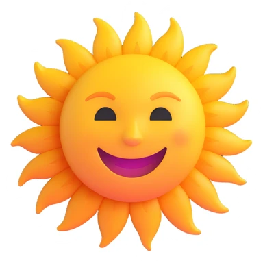 smiling sun sticker
