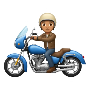 male with motorcycle sticker