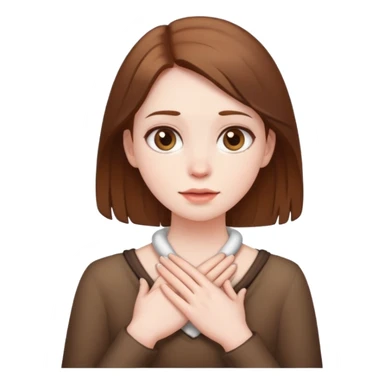 girl with hands around her neck sticker