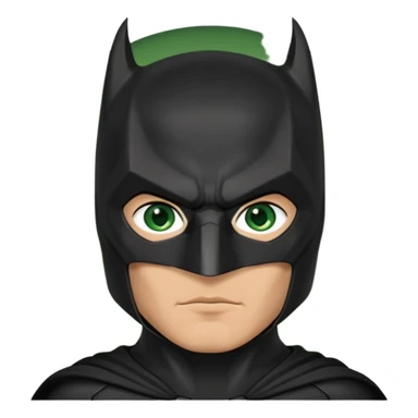 Batman con traje del caballero oscuro pero con ojos verdes  sticker