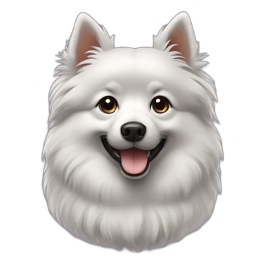 Cute black spitz dog sticker