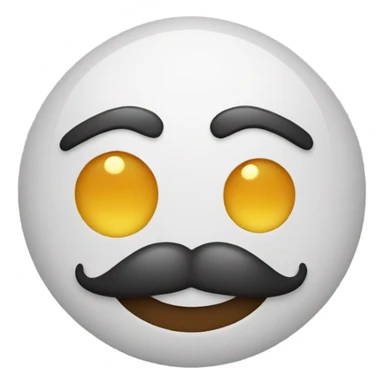 Emoji with a mushtach and winking  sticker