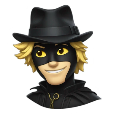 Chat noir efreyée sticker