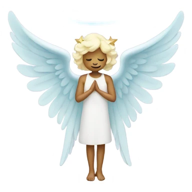 Star with angel wings sticker