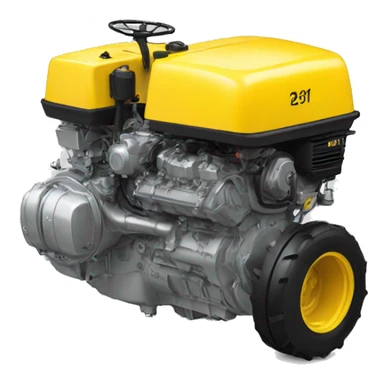 tractor engine yellow sticker