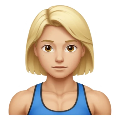 blonde athlete sticker