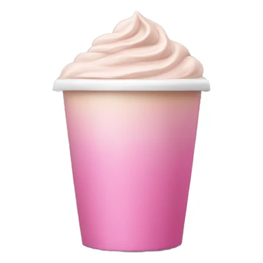 normal Large cup, pink drink, mocha foam on top , sticker