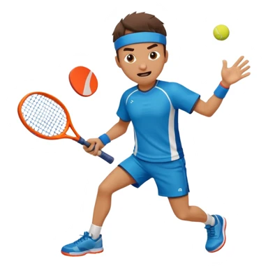 Funny character smashing using padel racket sticker