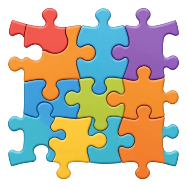 puzzle pieces fitting together sticker