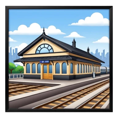 railway station in PNG format sticker