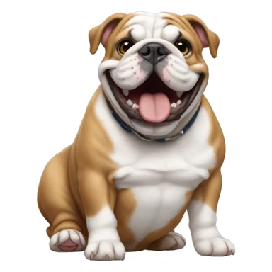 english bulldog happy sticker