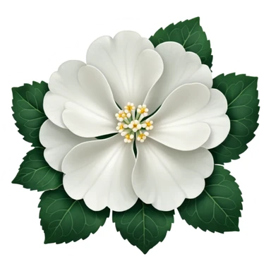 super realistic white begonia sticker