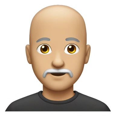 Bald man with chin beard sticker