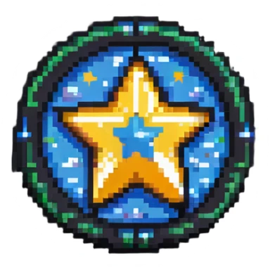 Moderator badge with star, admin logo sticker