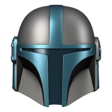 Mandalorian helmet black blue sticker