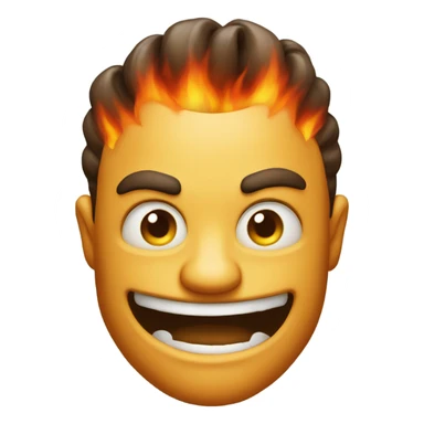 Mad fire emoji sticker