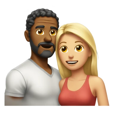 Sweaty man loves woman sticker