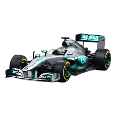 Formula one car Mercedes sticker