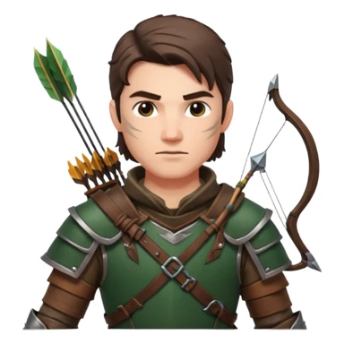 male dnd ranger sticker