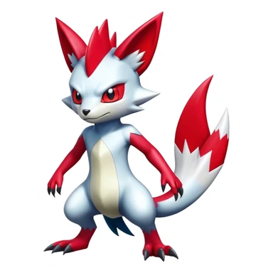 Cool Edgy Badass Shiny Digimon-Sneasel-Zangoose-hybrid full body sticker