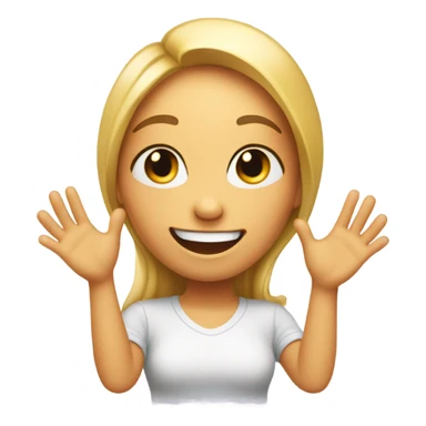 Emoji putting her hands on her head sticker