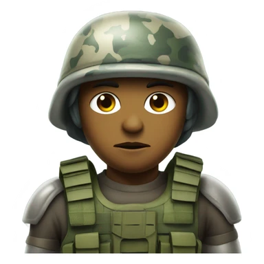 Fish wearing solider gear sticker