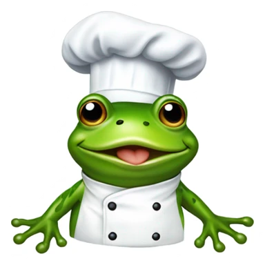 Frog dressed as a chef doing  chefs kiss  sticker