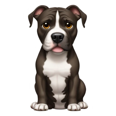 American pitbull terrier dark brindle sticker