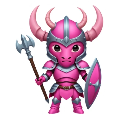 Pink Viking Warrior Ant with armor sticker