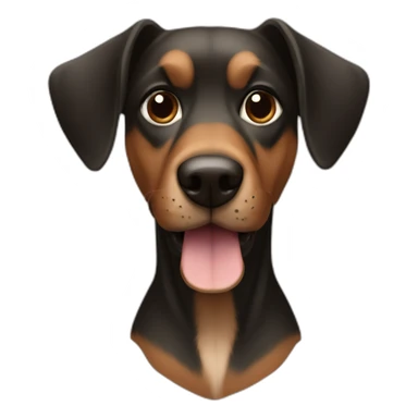 Black and brown color pinsher (dog) sticker
