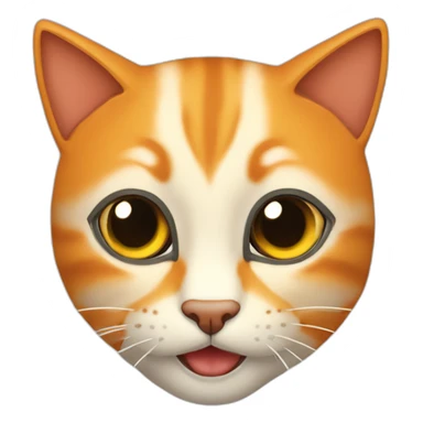 gato laranja roncando sticker