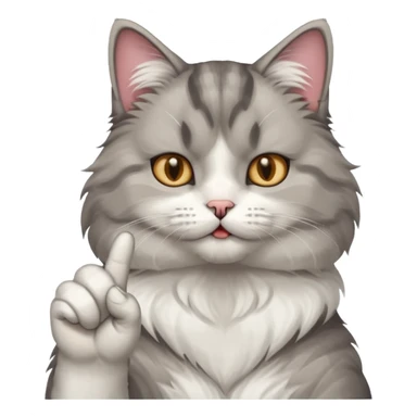 Cat giving middle finger  sticker