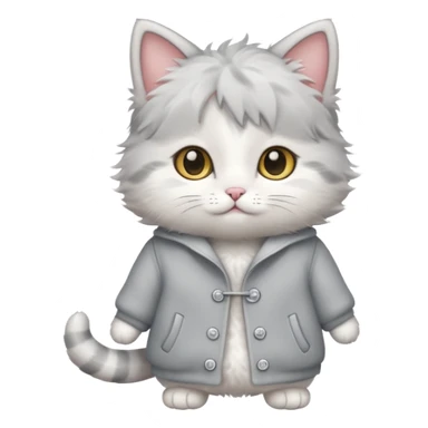 cute baby cat with a outfit sticker