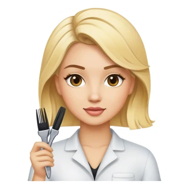 Blonde bob girl hair stylist sticker