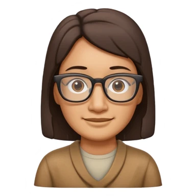 Un moai tranquilo con unos lentes y una sonrisa simple sin mostrar los dientes sticker