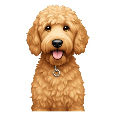 Apricot colored Golden doodle  sticker