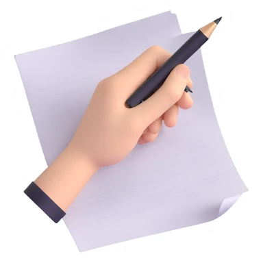 A hand furiously scribbling on a piece of paper with a pen or pencil. The paper is messy with random lines and doodles sticker