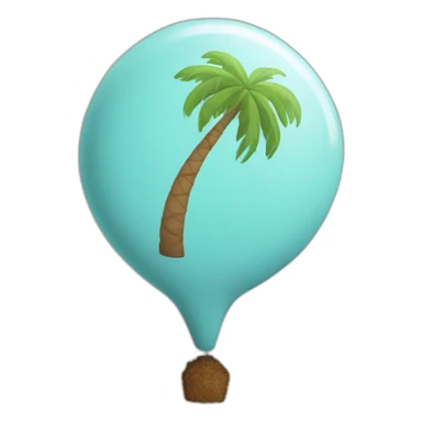 Thought balloon containing a palm sticker