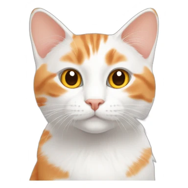 orange and white cat most white sticker