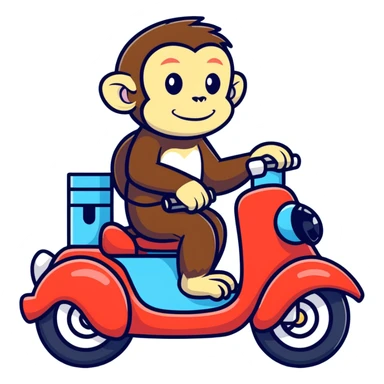 Monkey riding Elon musk sticker