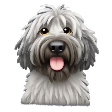 Pastore bergamasco nero marrone e grigio sticker